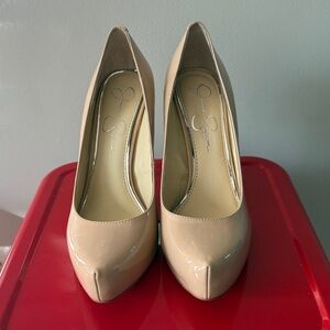 Jessica Simpson Nude Patent Heels